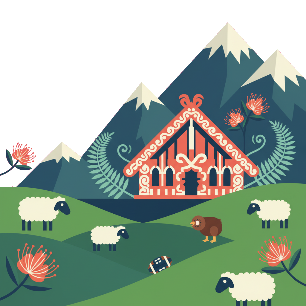 New Zealand illustration