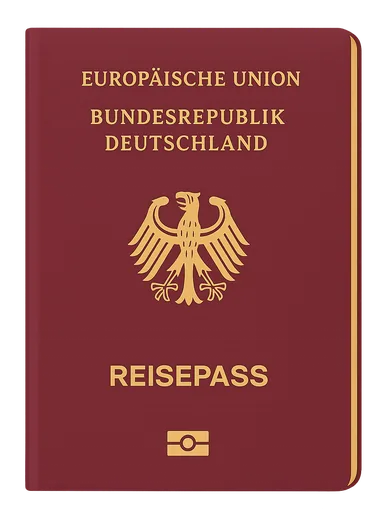 Germany passport illustration